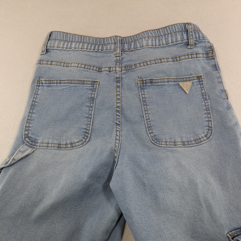 Celebrity Ace Jeans Size 7/28 Blue 90s Skater Cargo Pockets Y2K Grunge - Picture 12 of 14